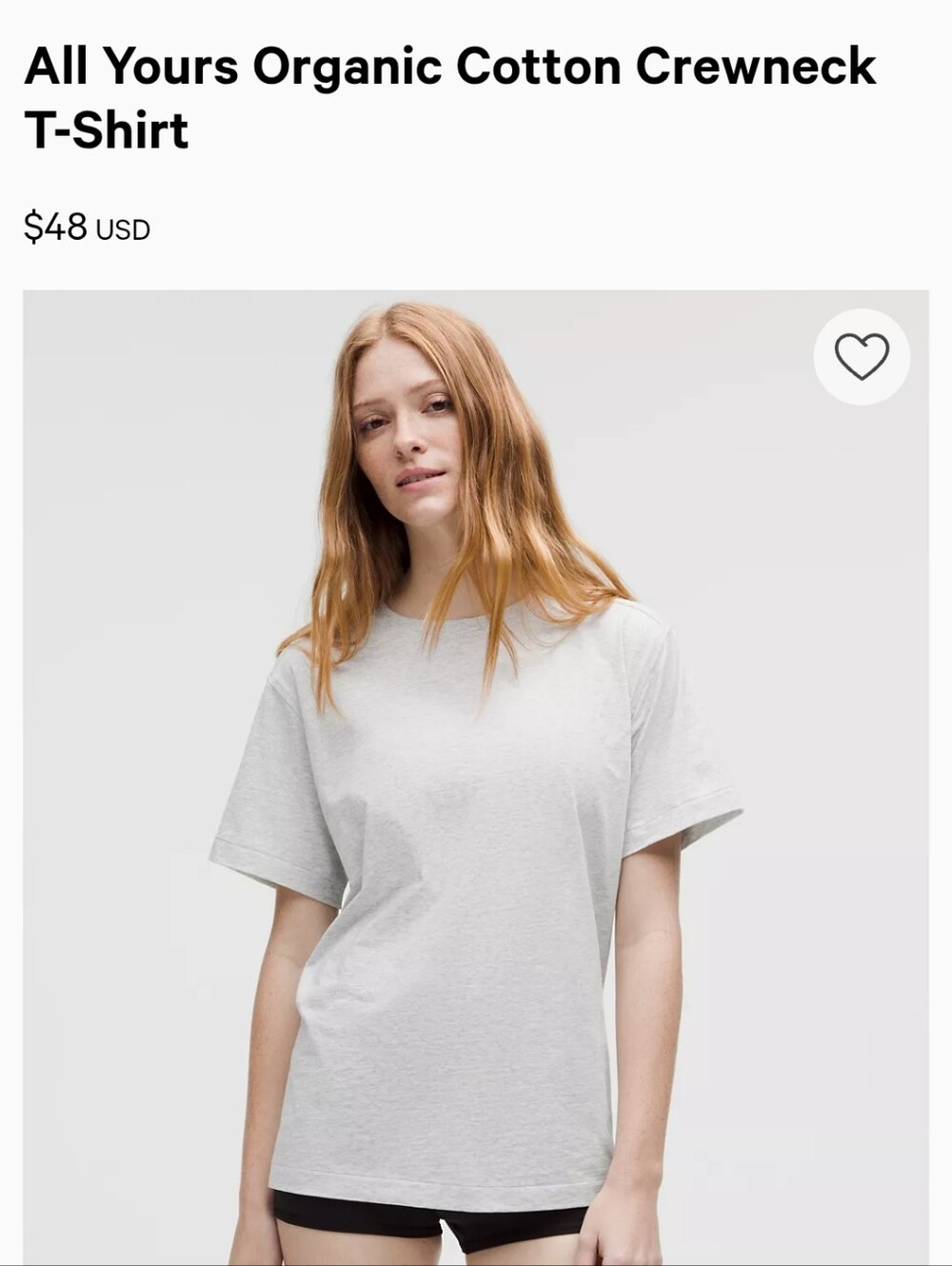 lululemon athletica All Yours Crewneck Tee — Light Gray